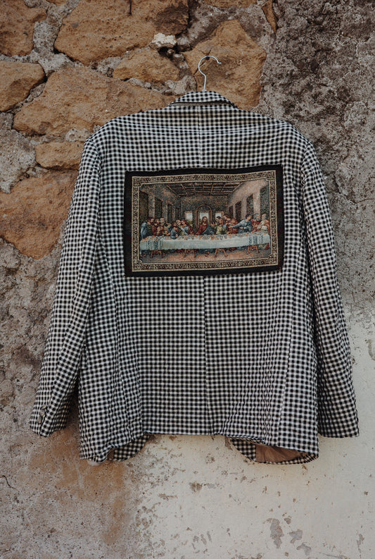 1960s Striped Embroidered Last Supper Blazer